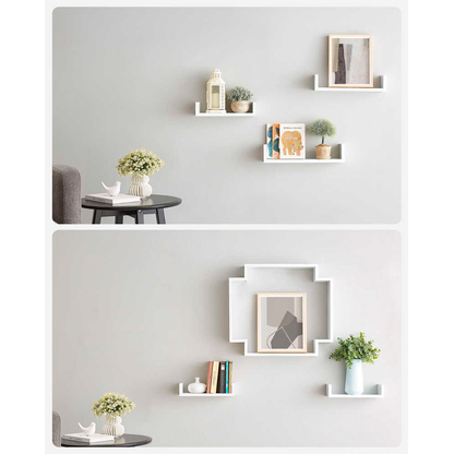 Artikelbild 4 für SONGMICS Wandregale-Set weiß 30,0/35,0/40,0 x 10,0 x 7,0/8,0/9,0 cm, 1 St., Artikelnummer 760849