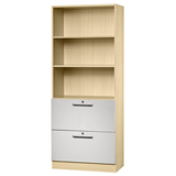 Artikelbild 1 für HAMMERBACHER Regalschrank Sira, V7300/3/S/RE ahorn, silber 80,0 x 42,0 x 200,4 cm, 1 St., Artikelnummer 199281