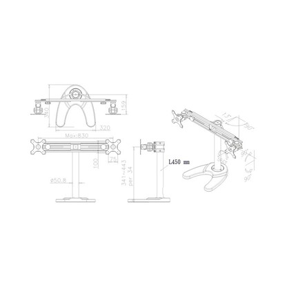 Artikelbild 3 für Neomounts Monitor-Halterung FPMA-D700DD schwarz für 2 Monitore, Tischklemme, Artikelnummer 268342