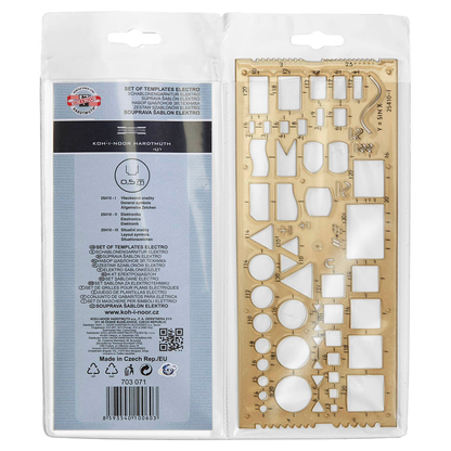 Artikelbild 8 für KOH-I-NOOR Zeichenschablonen-Set Elektro transparent, Artikelnummer 909919