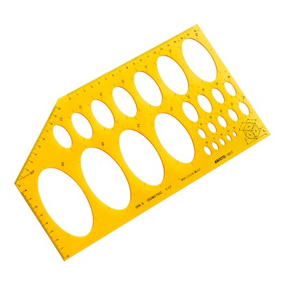 Artikelbild 2 für ARISTO Zeichenschablone ISOMETRIC orange, Artikelnummer 143978