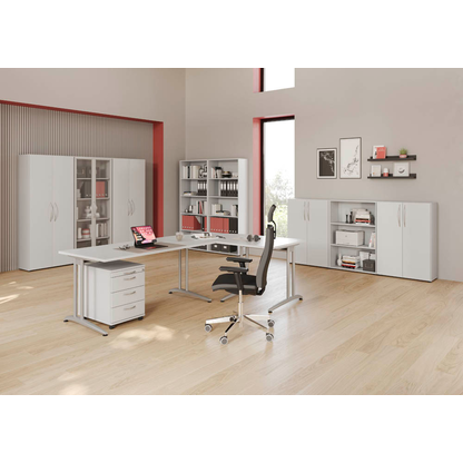 Artikelbild 10 für HAMMERBACHER Altus Büromöbel-Set lichtgrau, Artikelnummer 592998