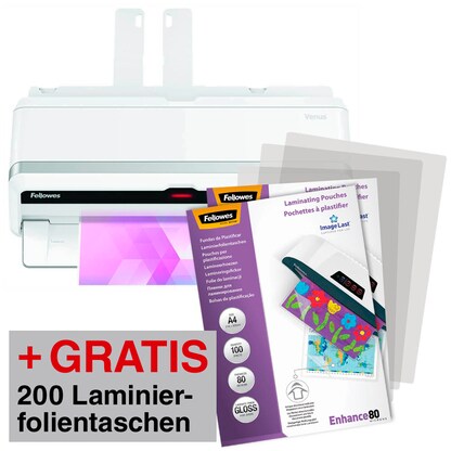 Artikelbild für AKTION: Fellowes Venus A3 Laminiergerät bis DIN A3 + GRATIS 200 Laminierfolien, DIN A4, 80 micron, glänzend, Artikelnummer 253546