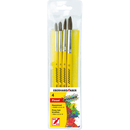 Artikelbild 2 für EBERHARD FABER Pinsel-Set Größe 4, 6, 8, 12, 4-teilig, Artikelnummer 274328