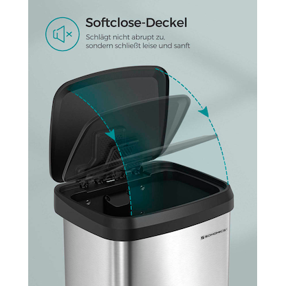 Artikelbild 5 für SONGMICS Mülleimer 68,0 l edelstahl, 1 St., Artikelnummer 291079