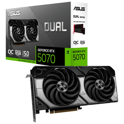 Artikelbild für ASUS Dual GeForce RTX 5070 OC Edition Grafikkarte 12 GDDR7 192 Bit, Artikelnummer 685907