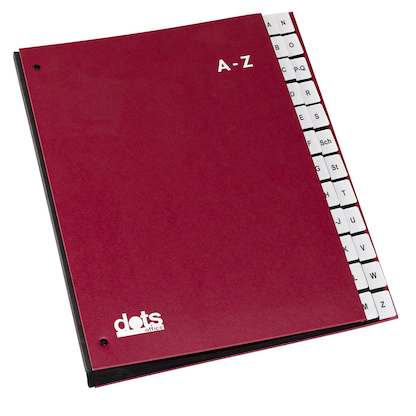Artikelbild für dots Pultordner A-Z rot, 1 St., Artikelnummer 799197