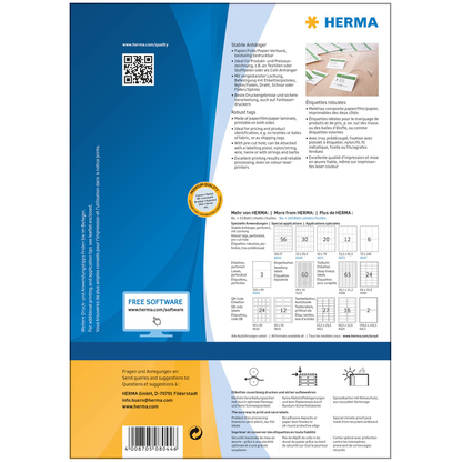 Artikelbild 7 für HERMA Hängeetiketten weiß 30,0 x 37,0 mm blanko, 100 Blatt, Artikelnummer 702656