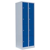 Artikelbild 1 für LÜLLMANN Schließfachschrank lichtgrau, enzianblau 520421, 8 Schließfächer 60,0 x 50,0 x 180,0 cm, Artikelnummer 831060
