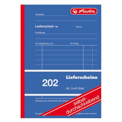 Artikelbild 2 für herlitz Lieferschein mit Empfangsschein Formularbuch 202, 1 St., Artikelnummer 402224