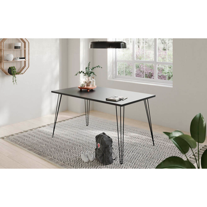 Artikelbild 4 für MÖBELPARTNER Fynn Schreibtisch schwarz rechteckig, 4-Fuß-Gestell schwarz 120,0 x 80,0 cm, Artikelnummer 323976