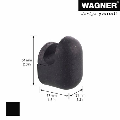 Artikelbild 2 für WAGNER® design yourself Garderobenhaken PILL WH 0401 mit 1 Haken schwarz, 1 St., Artikelnummer 419038