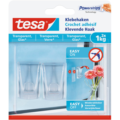 Artikelbild 2 für tesa Klebehaken für max. 1,0 kg, 2,0 x 5,5 cm, 2 St., Artikelnummer 387454