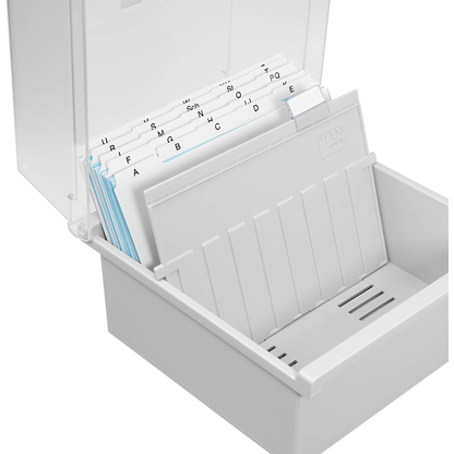 Artikelbild 8 für HAN Karteikasten DIN A5 für 800 Karteikarten lichtgrau mit Deckel, Artikelnummer 694059