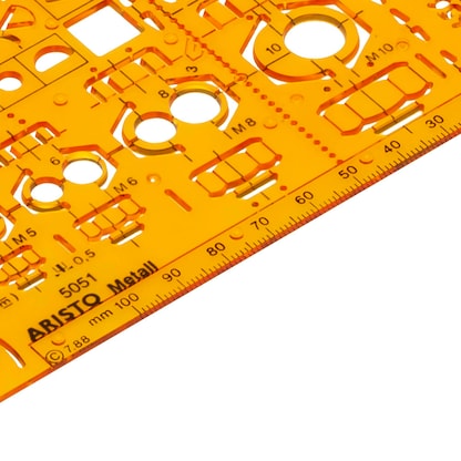 Artikelbild 4 für ARISTO Zeichenschablone gelb, Artikelnummer 144039