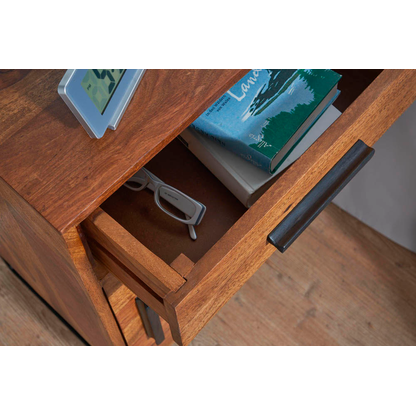 Artikelbild 4 für WOHNLING Nachttisch rechteckig Massivholz sheesham 35,0 x 45,0 x 65,0 cm, 1 St., Artikelnummer 166669