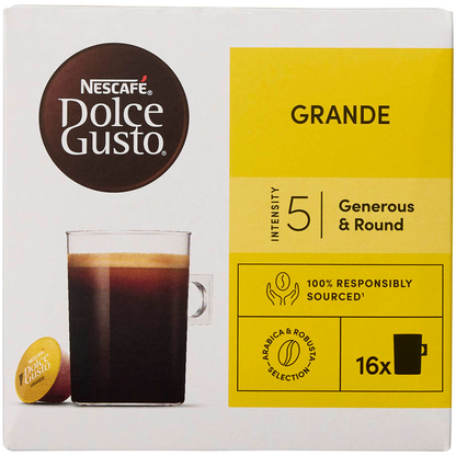 Artikelbild 3 für NESCAFÉ DOLCE GUSTO® Grande Generous & Round Kaffeekapseln, mild, 16 Stück, Artikelnummer 613352