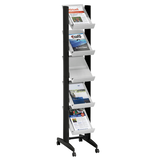 Artikelbild 1 für PAPERFLOW Prospektregal grau DIN A4 5 Fächer 35,0 x 38,5 x 167,5 cm, 1 St., Artikelnummer 589663