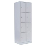 Artikelbild 1 für LÜLLMANN Schließfachschrank lichtgrau 520420, 8 Schließfächer 60,0 x 50,0 x 180,0 cm, Artikelnummer 831103