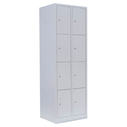Artikelbild für LÜLLMANN Schließfachschrank lichtgrau 520420, 8 Schließfächer 60,0 x 50,0 x 180,0 cm, Artikelnummer 831103