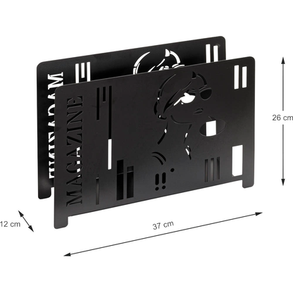 Artikelbild 2 für HAKU Möbel Zeitungsständer 25567 schwarz Metall, DIN A4 quer, Artikelnummer 852259