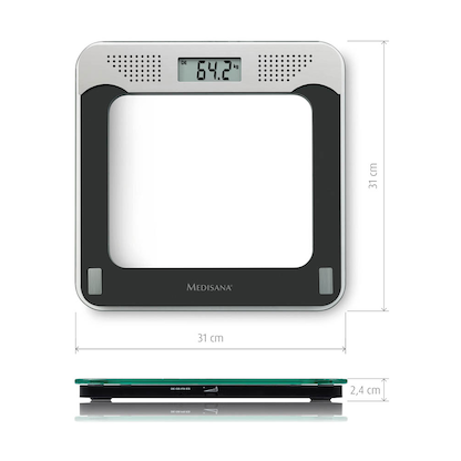 Artikelbild 2 für medisana Personenwaage PS 425 schwarz für max. 180,0 kg, Artikelnummer 857761