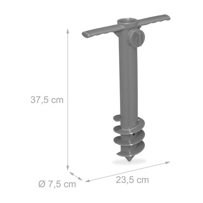 Artikelbild 2 für relaxdays Bodendübel für Sonnenschirm grau, Kunststoff, Artikelnummer 999864