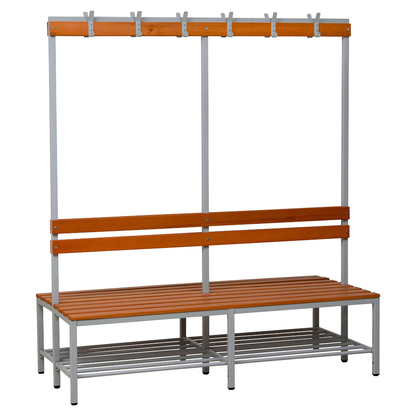 Artikelbild für Gürkan Garderobenbank mit Haken und Schuhrost 107376 grau, buche Holz 200,0 cm, Artikelnummer 562874