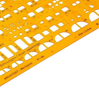 Artikelbild 4 für ARISTO Zeichenschablone gelb, Artikelnummer 144109