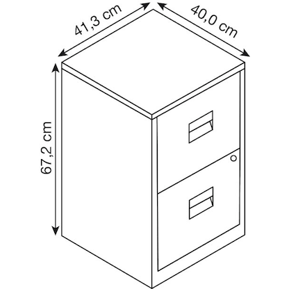 Artikelbild 3 für BISLEY Home PFA 2 Hängeregistraturschrank lichtgrau 2 Schubladen 41,3 x 40,0 x 67,2 cm, 1 St., Artikelnummer 728592
