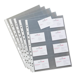 Artikelbild 1 für LEITZ Visitenkartenhüllen DIN A4 glasklar glatt 0,10 mm, 10 St., Artikelnummer 385017