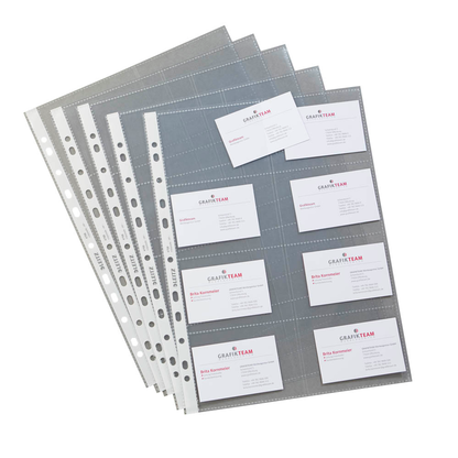 Artikelbild für LEITZ Visitenkartenhüllen DIN A4 glasklar glatt 0,10 mm, 10 St., Artikelnummer 385017