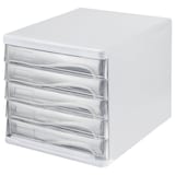 Artikelbild 1 für helit Schubladenbox transparent H6129902, DIN A4 mit 5 Schubladen, 1 St., Artikelnummer 114278