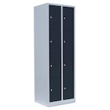 Artikelbild 1 für LÜLLMANN Schließfachschrank anthrazit, lichtgrau 520428, 8 Schließfächer 60,0 x 50,0 x 180,0 cm, Artikelnummer 831139