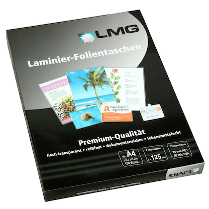 Artikelbild 3 für AKTION: LMG Laminierfolien glänzend für A4 125 micron, 100 St., Artikelnummer 257204