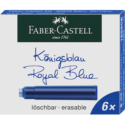 Artikelbild für FABER-CASTELL Tintenpatronen für Füller 185506 königsblau, 6 St., Artikelnummer 158044