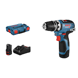 Artikelbild 1 für BOSCH Professional GSR 12V-35 FC Akku-Bohrschrauber-Set 12,0 V, mit 2 Akkus, Artikelnummer 560431