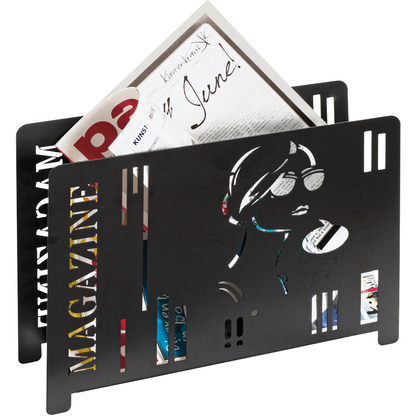 Artikelbild für HAKU Möbel Zeitungsständer 25567 schwarz Metall, DIN A4 quer, Artikelnummer 852259