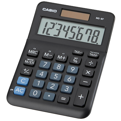 Artikelbild 3 für CASIO MS-8F Tischrechner schwarz, Artikelnummer 838023