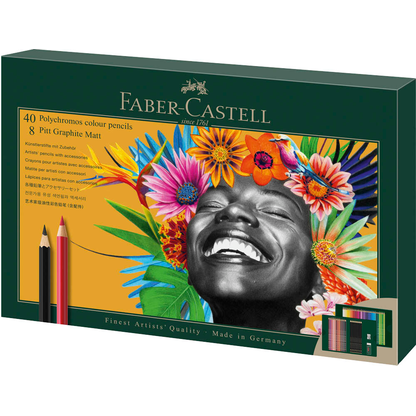 Artikelbild 3 für FABER-CASTELL Polychromos & Pitt Graphite Matt Malset farbsortiert, 50 St., Artikelnummer 443497