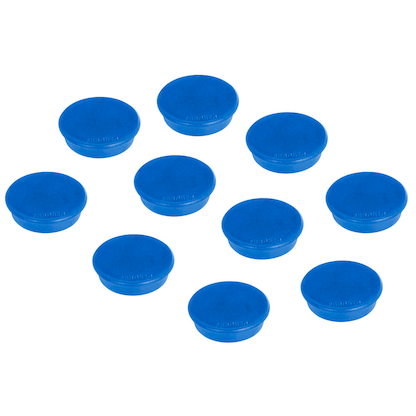 Artikelbild für FRANKEN Haftmagnet Magnete blau, Kunststoff Ø 3,2 x 0,7 cm, 10 St., Artikelnummer 530749