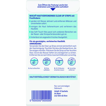 Artikelbild 4 für NIVEA HAUTVERFEINERNDE CLEAR-UP STRIPS Mitesserpflaster 6 St., Artikelnummer 577389
