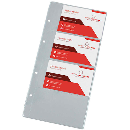 Artikelbild 2 für EICHNER Visitenkartenhüllen schmal DIN A5 transparent glatt, 10 St., Artikelnummer 701124