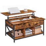 Artikelbild 1 für VASAGLE Couchtisch rechteckig Spanplatte braun 95,0 x 60,0 x 48,0 / 62,0 cm, 1 St., Artikelnummer 290298