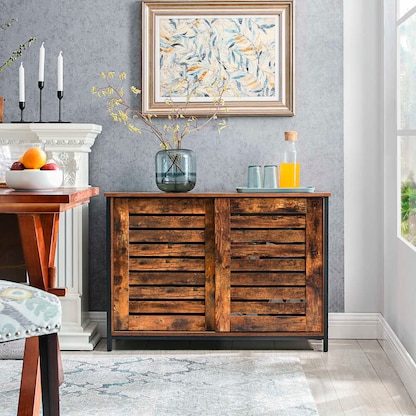 Artikelbild 3 für VASAGLE Kommode, LSC081B01V1 schwarz, vintagebraun 100,0 x 35,0 x 70,0 cm, 1 St., Artikelnummer 759508