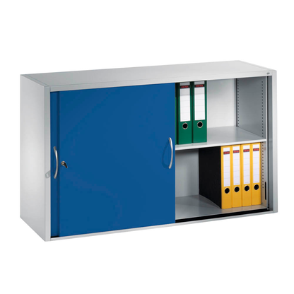 Artikelbild für CP Aufsatz-Schiebetürenschrank C 2000 Acurado, 2045-00 S10088 lichtgrau, enzianblau 1 Fachboden 120,0 x 40,0 x 79,0 cm, Artikelnummer 414789