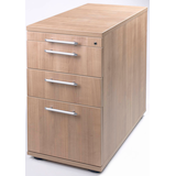 Artikelbild 1 für HAMMERBACHER Solid Standcontainer nussbaum 4 Auszüge Kunststoff-Relinggriff silber 42,8 x 80,0 x 72,0 - 76,0 cm, Artikelnummer 984500