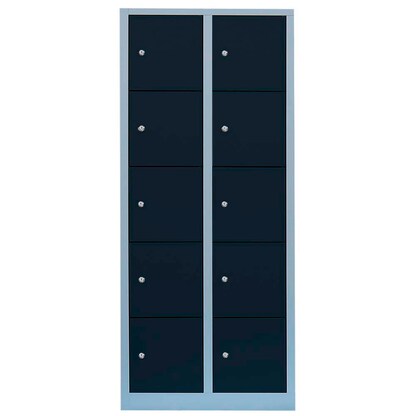 Artikelbild 2 für LÜLLMANN Schließfachschrank anthrazit, lichtgrau 523928, 10 Schließfächer 80,0 x 50,0 x 190,0 cm, Artikelnummer 184909