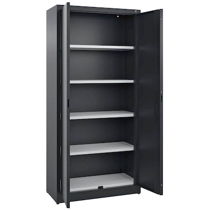 Artikelbild für CP Stahlschrank C 2000 Acurado 092600-000 S10008 schwarzgrau 4 Fachböden 93,0 x 40,0 x 195,0 cm, aufgebaut, 1 St., Artikelnummer 360809