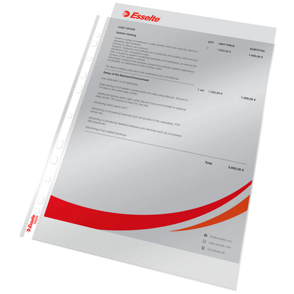 Artikelbild 6 für Esselte Prospekthüllen Standard DIN A4 transparent glasklar 0,05 mm, 100 St., Artikelnummer 431738
